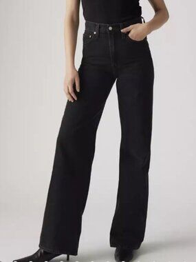 Levi's ribcage wide leg jeans - 29x32 black
